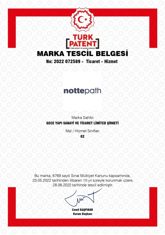 Nottepath | Trademark Registration Certificate